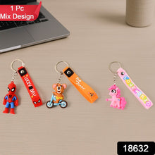 Cute Cartoon Silicone 3D Key Chain with Metal Hook & Strap (Pack of 1) - dailyneed.life