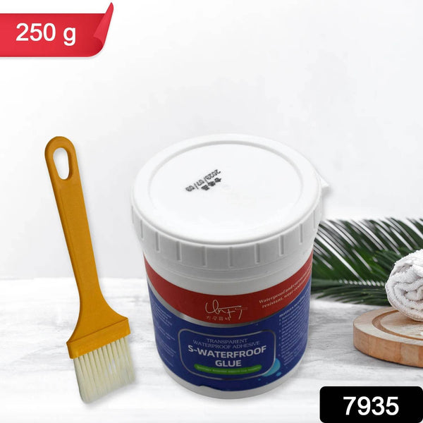 Transparent Waterproof Glue 250g with Brush, Leakage Protection Outdoor Bathroom Wall Tile Window Roof, Anti-Leakage Agent, sealant glue, Roof Sealant Waterproof Gel - dailyneed.life
