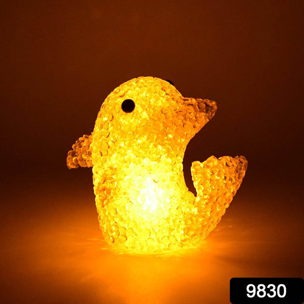Dolphin Shape Crystal LED Night Light Lamp – Cute Glowing Animal Decorative Light (1 Pc) - dailyneed.life