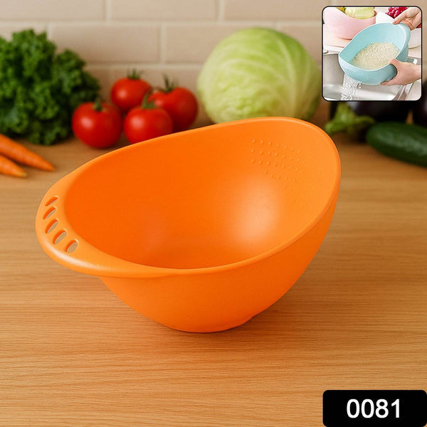 Virgin Rice Bowl Durable Plastic Strainer, Water Strainer | Vegetable & Fruits Washing Bowl - dailyneed.life