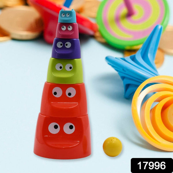 Monster Cups - Activity Toy for Babies 5+ Months Plastic Multicolor Infant & Preschool Toys Develops Motor & Reasoning Skills Birthday Gifts for Boys Girls Age 5+ Months Kids (1 Set) - dailyneed.life