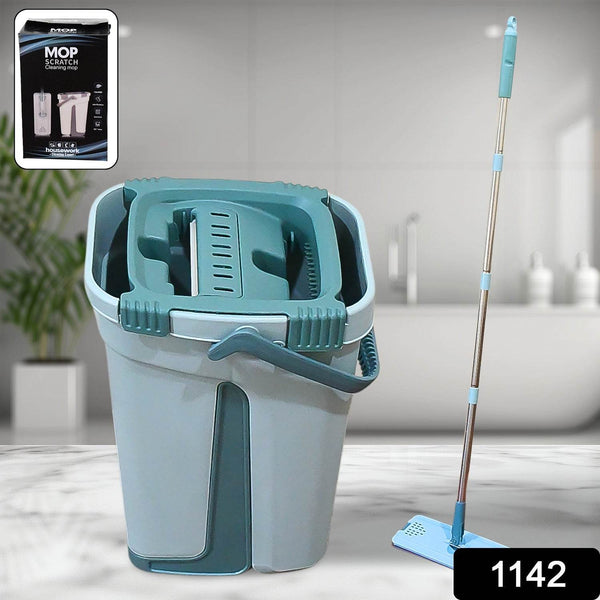 Scratch Cleaning Mop with 2 in 1 Self Clean Wash Dry Hands Free Flat Mop - dailyneed.life