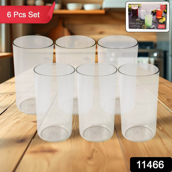 Apex Clear Plastic Tumbler / Glass Set – 6-Piece Unbreakable - dailyneed.life