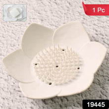 Elegant Lotus-Shaped Self-Draining Soap Dish Holder (1 Pc) - dailyneed.life