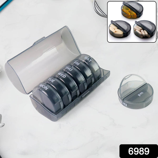Weekly Pill Organizer 2 Times a Day Travel 7 Day Pill Box Twice a Day Daily Medicine Pill Case with Large Compartments - dailyneed.life