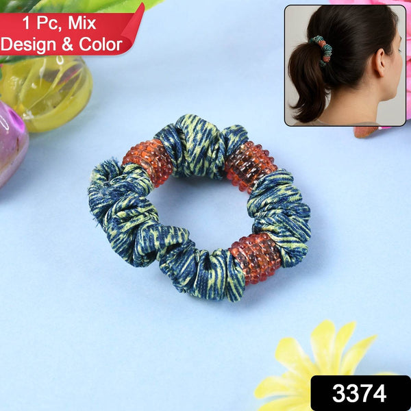 Small Hair Rubber Bands (Pack of 1 / Multicolour / Design), Hair accessories - dailyneed.life