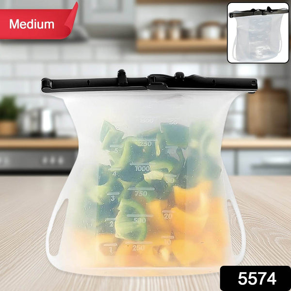 Reusable Silicone Food Bag – Leakproof, Flat Bottom, BPA-Free, Microwave & Dishwasher Safe - dailyneed.life
