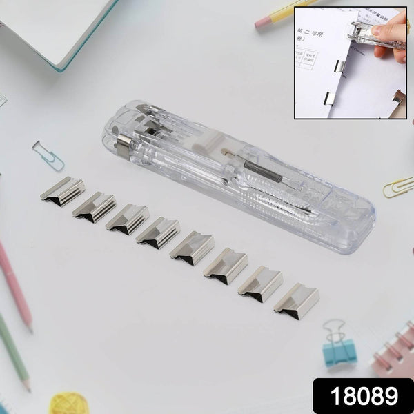 Portable Paper Clamp With 8 Pcs Clip Dispenser Handheld Paper Fast Clam (1 Set) - dailyneed.life