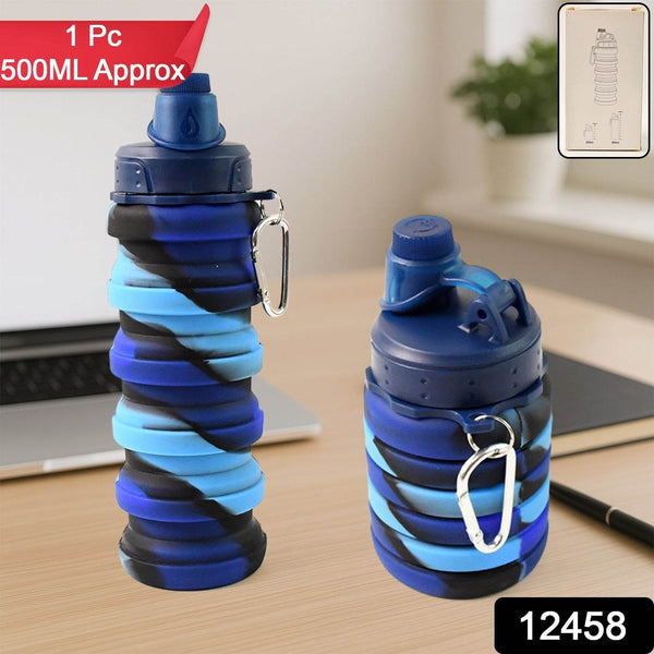 Silicone Foldable Water Bottle (1 Pc / 24 cm Foldable / 500 ML) - dailyneed.life