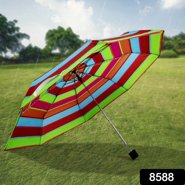 3-Fold Sun & Rain Protective Solid Foldable Umbrella, (1 Pc / Mix Design) - dailyneed.life