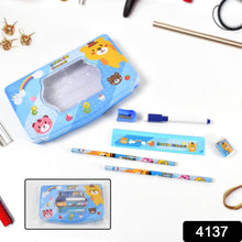 Cartoon Metal Compass Box for Kids with Stationery (6 Pc Set) - dailyneed.life