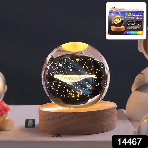Fish 3D Crystal Ball lamps With Base (1 Pc) - dailyneed.life