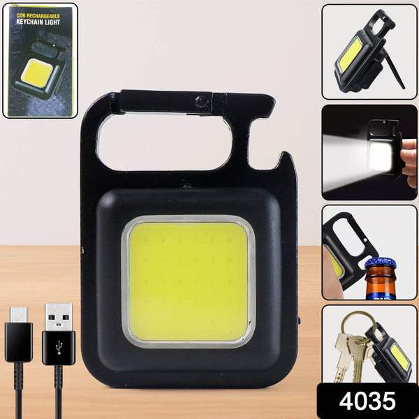 Mini Rechargeable Keychain Flashlight - 4 Light Modes with Folding Bracket & Magnetic Base - dailyneed.life
