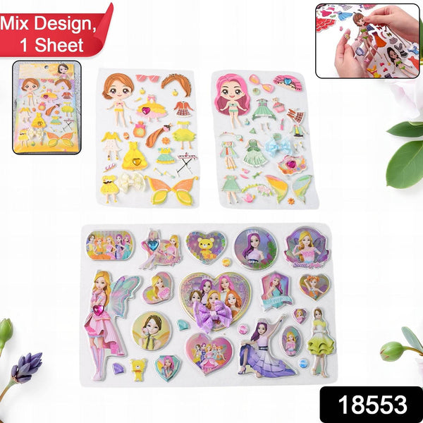 Multipurpose Adhesive 3D Stickers (1 Sheet / Mix Design) - dailyneed.life