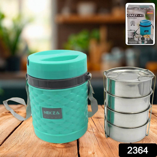 Double Wall Insulated Tiffin with Handle (1 Pc): Stackable, Hot Food Container - dailyneed.life