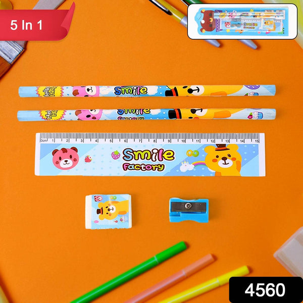 Wooden Pencil Set (5 Pc): School Supplies, Stationery Set for Kids - dailyneed.life