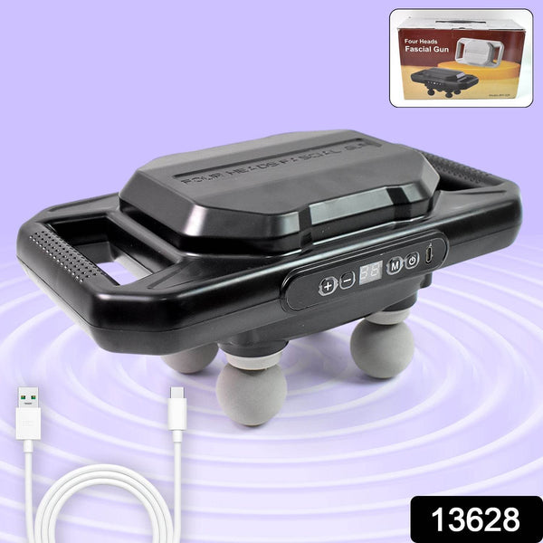 Handheld Full Body Massager 4-Head Massage Gun (1 Pc / Mix Color) - dailyneed.life