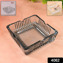 Square Glass Misti Crystal Quality Cigar Cigarette Ashtray Round Tabletop for Home Office Indoor Outdoor Home Decor - dailyneed.life
