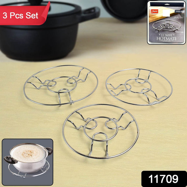 Apex Stainless Steel Wire Hotmate Trivet Stand Set of 3 - dailyneed.life