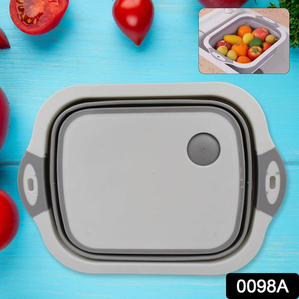 Collapsible Cutting Board with Dish Tub Basket - dailyneed.life