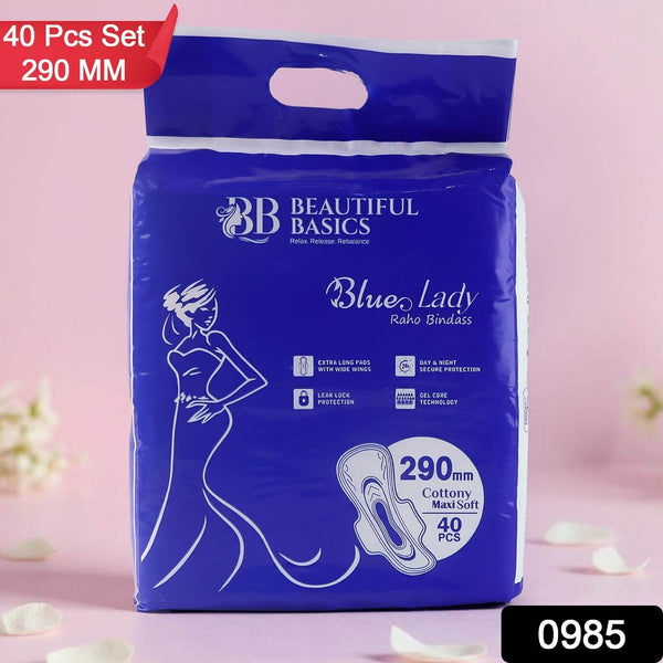 Blue Lady Extra Long Pads With Wides Wings Sanitary Pads – 290 mm, 40-Pack - dailyneed.life