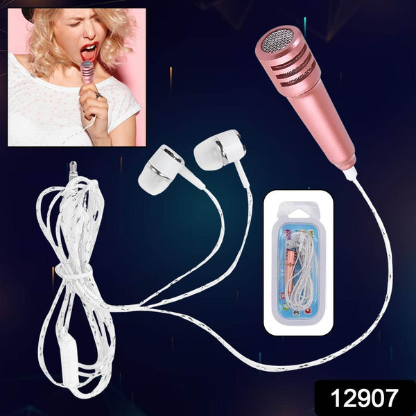 Mini Microphone Mic with Earphone for Voice Recording, Mike Mic Microphone with Handsfree for Mobile Computer, Headphone Handfree Earphone Usb Microphone Vocal Gift Miniature Children (1 Pc) - dailyneed.life