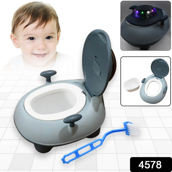 BABY PORTABLE LIGHTING & MUSIC TOILET, BABY POTTY TRAINING SEAT BABY POTTY CHAIR FOR TODDLER BOYS GIRLS POTTY SEAT FOR 1+ YEAR CHILD - dailyneed.life