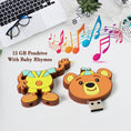 Portable Cartoon Shape Silicone USB Pen drive / Flash disk (15 GB With Baby Rhymes Song / 1 Pc) - dailyneed.life