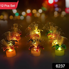 Fiber Optic Light, Mini Color Change LED Table Centerpieces, Light Up Candle, Diwali - Pack of 12 - dailyneed.life