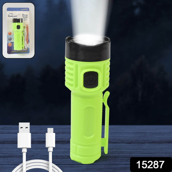 4 Modes Super Bright Led Torch High Lumens Fast Charging Flashlight / Torch (1 Pc) - dailyneed.life