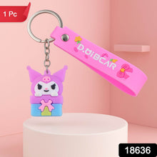 Cute Cartoon Silicone 3D Key Chain with Metal Hook & Strap (Pack of 1) - dailyneed.life