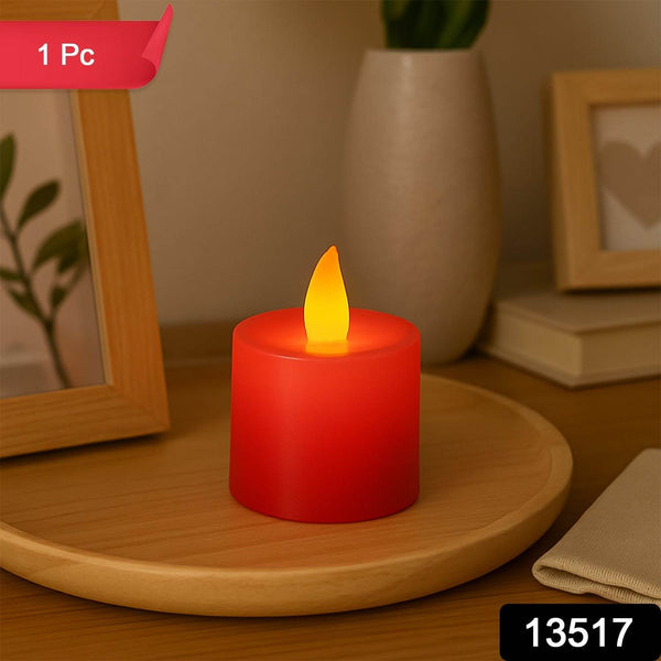 Electrical Candles Diya LED Tea Light, Diwali(1 Pc / Red) - dailyneed.life