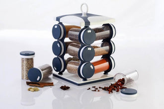 Spice jar Set - Food Grade Plastic 12pcs Spice jar (Brown Box) - dailyneed.life