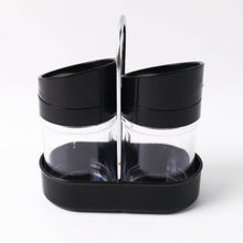 Apex Helix Salt N' Pepper 2-Piece Plastic Jar Set with Stand - dailyneed.life