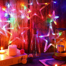 12 Stars LED Curtain String Lights with 8 Flashing Modes for Home Decoration, Diwali & Wedding LED Christmas Light Indoor and Outdoor Light ,Festival Decoration (Multicolor / With Box) - dailyneed.life