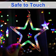 12 Stars LED Curtain String Lights with 8 Flashing Modes for Home Decoration, Diwali & Wedding LED Christmas Light Indoor and Outdoor Light ,Festival Decoration (Multicolor / With Box) - dailyneed.life