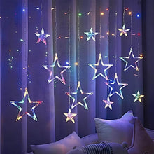 12 Stars LED Curtain String Lights with 8 Flashing Modes for Home Decoration, Diwali & Wedding LED Christmas Light Indoor and Outdoor Light ,Festival Decoration (Multicolor / With Box) - dailyneed.life