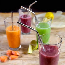 Set of 4 Stainless Steel Straws & Brush (2 Straight straws, 2 Bent straws, 1 Brush) - dailyneed.life