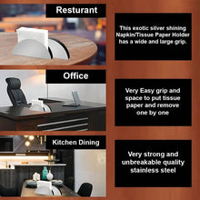 Stainless Steel Half-Moon Shaped Tissue Paper Napkin Holder Stand (1 Pc) - dailyneed.life
