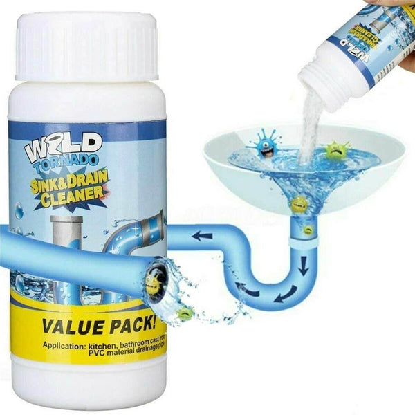 Powerful Sink and Drain Cleaner, Portable Powder Cleaning Tool Super Clog Remover Chemical Powder Agent for Kitchen Toilet Pipe Dredging (110 Gm) - dailyneed.life