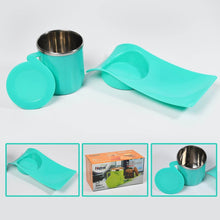 Snack Tray with 350ml Steel Cup for Kids & Home Use - dailyneed.life