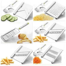 6 in 1 Stainless Steel Kitchen Chips Chopper Cutter Slicer and Grater with Handle - dailyneed.life