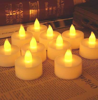 Festival Decorative - LED Tealight Candles, Diwali (White, 24 Pcs) - dailyneed.life