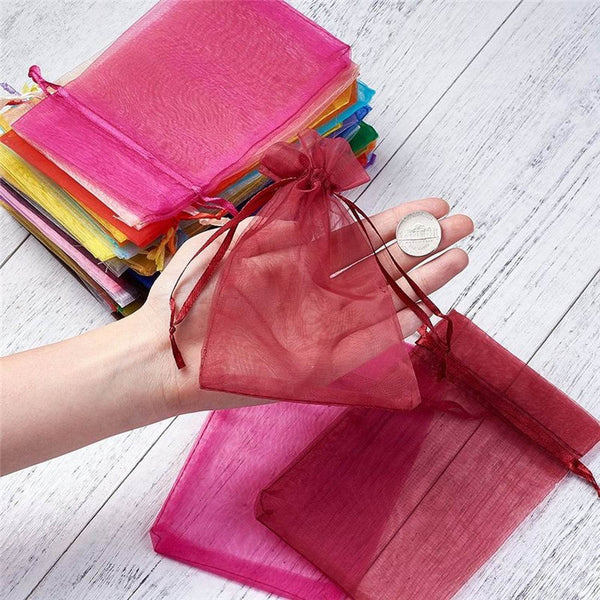Organza Drawstring Gift Bags – Small Mesh Pouches for Wedding, Party & Festival Favors (50 Pcs Set) - dailyneed.life