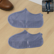 Grey Non-Slip Silicone Rain Reusable Anti skid Waterproof Fordable Boot Shoe Cover (1 Pair ) - dailyneed.life