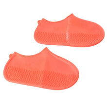 Orange Non-Slip Silicone Rain Reusable Anti skid Waterproof Fordable Boot Shoe Cover (1 Pair) - dailyneed.life