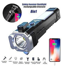 Portable 3w Rechargeable Torch LED Flashlight Long Distance Beam Range, Hammer and Strong Magnets, Window Glass and Seat Belt Cutter 4 Modes for Car Camping Hiking Indoor Outdoor - dailyneed.life